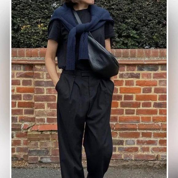 COS Navy Blue Crew Neck Sweater - Picture 2 of 9